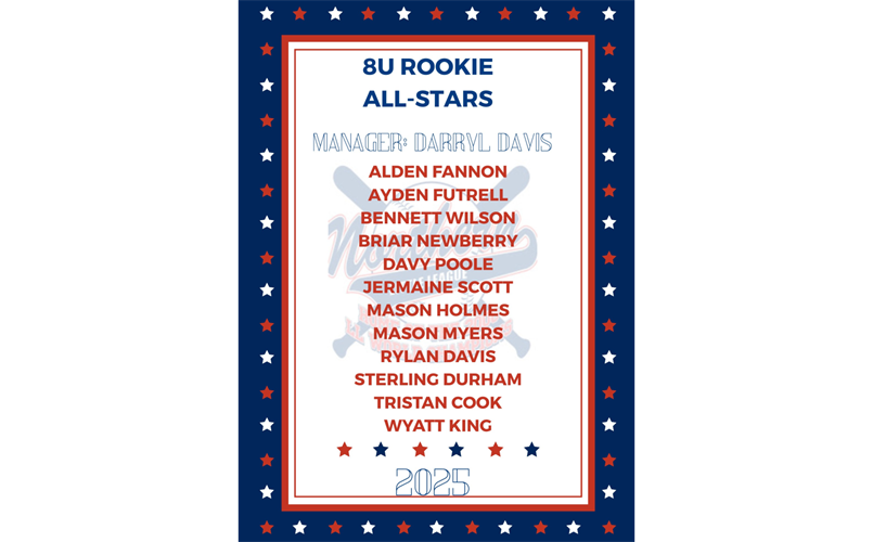 Congrats 8U Rookie All-Stars!