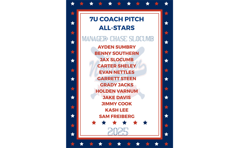 Congrats 7U Coach Pitch All-Stars!